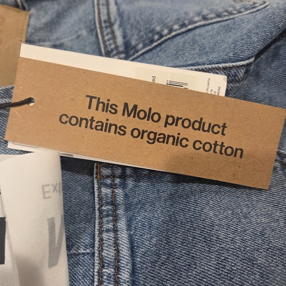 MOLO Girl's ALYNA Medium Blue Chambray Elasticized Waist Cargo Jeans, Sz 7 YRS - Picture 10 of 14